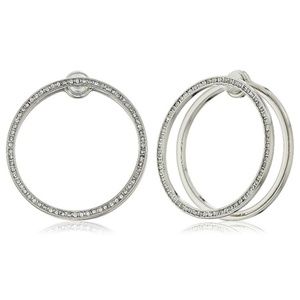rebecca minkoff // double hoop pavé earrings